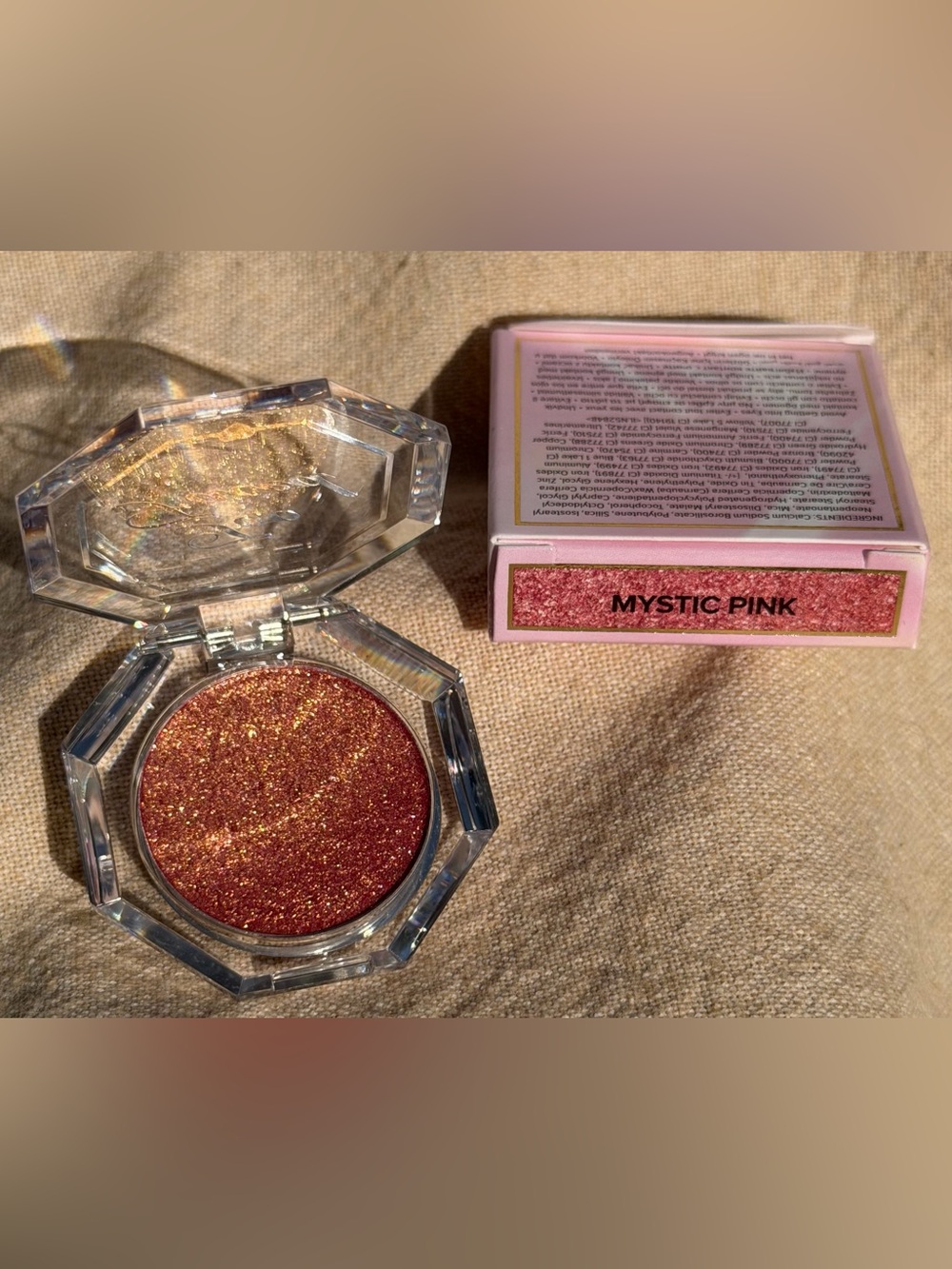 NIB~ Too Faced Disco Crush Multi-Use Sparkle Palette   Mystic Pink